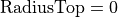 \mathrm{RadiusTop} = 0