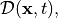 \mathcal{D} (\pvec{x}, t),